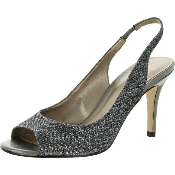 Pelle Moda Women’s Nadie 2, Silver Slingback Pumps - Picture 1 of 6